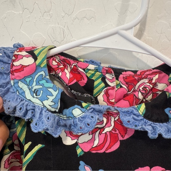 Vintage Mousefeathers Dress Girls 6 Floral Lace Trim Peasant Bohemian Pageant - Picture 5 of 10